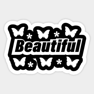 Beautiful typographic design Sticker